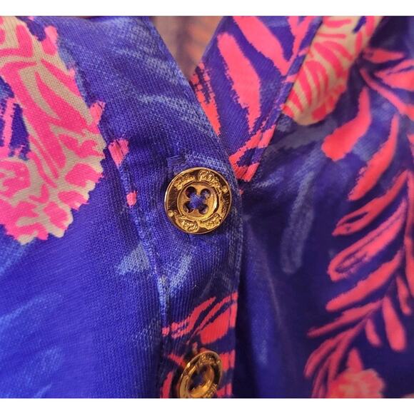 Lilly Pulitzer Teigen Tunic Dress in the Blue Dazzle Zebra Print Size Small - Picture 6 of 11